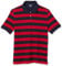 Amazon Essentials Herren Polohemd aus Baumwollpiqué in normaler Passform (erhältlich in Übergrößen), Marineblau Rot Rugby-Streifen, M