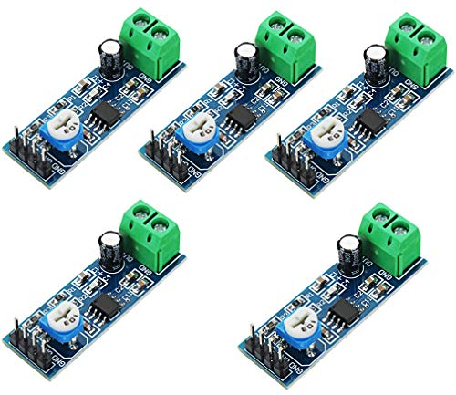 Hailege 5pcs LM386 Mono Audio Verstärker Modul 200 mal AMP Solo 5V-12V 10K einstellbar