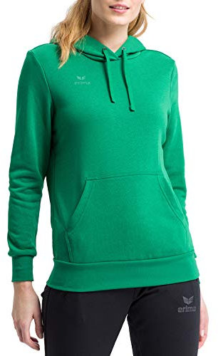 Erima Damen Basic Kapuzen Sweatshirt (2072012), smaragd, 46