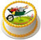 Gardening 19 cm round icing edible cake topper and printed with your custom greeting