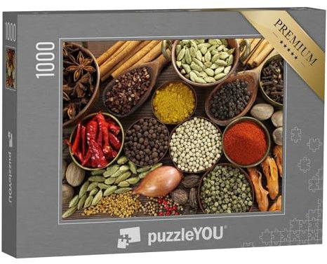 puzzleYOU: Puzzle 1000 Teile „Gewürze und Kräuter zum Kochen“ – aus der Puzzle-Kollektion Küche, Essen und Trinken