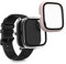 kwmobile 2X Cover kompatibel mit Huami Amazfit GTS 2 Mini Hülle - Fullbody Fitnesstracker Case Set aus Glas - Vintage Pink Transparent