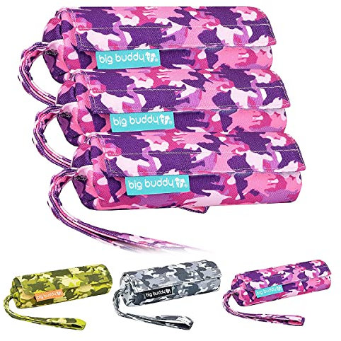 big buddy® Futterdummy für Hunde | Apportierbeutel, Futterbeutel, Hundetraining, Agility Training, Hundeerziehung, Dummy für leckerlies - extrem strapazierfähig (3x, Bulli Pink)