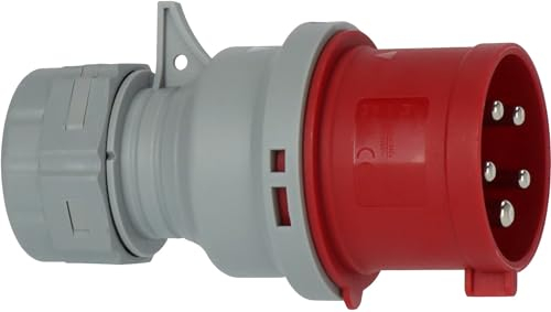 Brennenstuhl Acoplamiento CEE 400V/32A (para Uso Exterior IP44, conexión facíl, 5 Polos, Toma Industrial de 5 Pines)