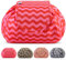 Lazy Kosmetikbeutel mit Kordelzug Portable Große Kosmetiktasche Reisetasche Make up Beutel Aufbewahrung Organisator für Damen Mädchen (Rote Welle)