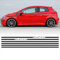 Adesivi Stickers Fasce adesive compatibili per Fiat Grande Punto Evo auto tuning Sport (ROSSO)
