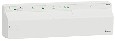Schneider Electric Wiser Smart Home Verteilerleiste für Fußbodenheizung, Steuerung manuell oder per App, Artikelnummer CCTFR6610