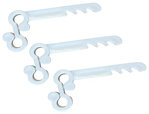 Gutter Brush Clips White [50 Pack] Keeps Gutter Brush/Gutter Mesh Guards in Place (50)