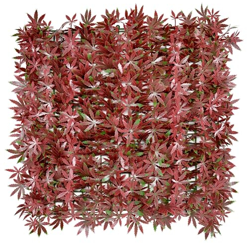 BONERVA | Jardín Vertical Arce Otoño | Pack 4 Piezas 50x50cm (1m²) | Planta Artificial Decorativa para hogar, Oficina, Hotel, Restaurante, etc | MAL1207