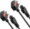 CYD 10FT Long 3 Prong TV Power Cord, 7A 125V Mickey Mous AC Power Cord Compatible with LG LED LCD Smart 1080p HDTV, Epson Printer Power Cable (IEC-60320 C5 to NEMA 5-15P), 2Pack