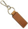 JNNJ Porte-Clés De Voiture, Porte-Clés En Cuir Véritable Pour Voiture, Clé Avec Boucle En D Anti Perte, Cuir Porte-Clés De Voiture Accessoires En Métal Pour Hommes Et Femmes(Marron Clair)