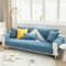 TOPCHANCES Weiche Kord Sofa Kissenbezüge - Neue rutschfeste Sofaabdeckungen 1 2 3 Sitzer Couchabdeckungen, Kord Ecke Sofa Kissen Abdeckung L Form Möbelschutz für Wohnzimmer (Blau 90x240cm)