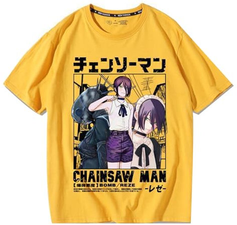 Kettensäge Mann Peripherie Kleidung Reze Kurze Ärmel japanische Anime sekundäre T-Shirt