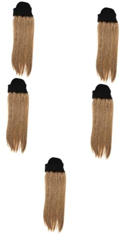 POPETPOP 5st Mütze Perücke Hut Mit Perücke Hut Hutperücken Für Schwarze Frauen Perücke Mit Mütze Beanie-hut-perücke Mütze Mit Haaren Europäisch Und Amerikanisch Frauenhut Gewebe Damen