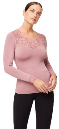 Ysabel Mora - T-shirt thermique en dentelle à manches longues, S
