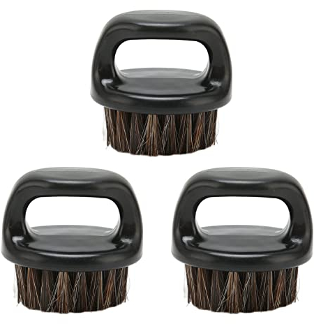3PCS Round Knuckle Brush, Comfortable Ergonomic Shape Finger Beard Brush Neck Face Duster Brush for Hairdressing Salon Household