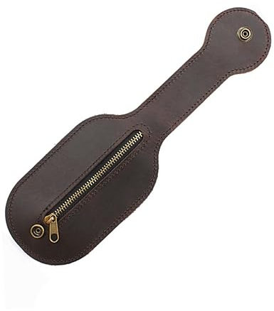 Herren Mini Leder müNze GeldböRse Selbstverteidigung GüRteltasche, Leder schläGer Boston Coin Change Bag Kann In Eine Ledertasche Gelegt Oder Auf Einen GüRtel Gewickelt Werden. (Kaffeefarbe)