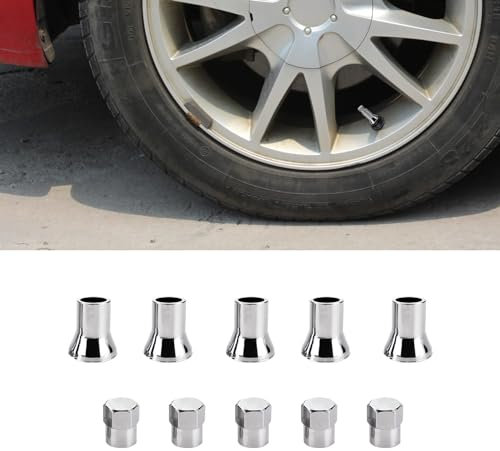 deemars 10PCS Bouchons de Valve de Pneu, Bouchons étanches étanches de Soupape de Pneu, Valve Cover Tire Air Cap Set Universel pour la Plupart des Voitures, Camions, SUV, Remplace# TR413AC (TR413AC)