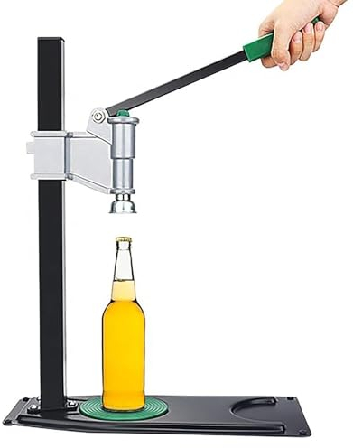 Manual Bottle Capper Tool, Adjustable Height Beer Bottle Capping Machine, 26-29mm Heavy Duty Strong Metal, Easy Pressing, for Home Brewing