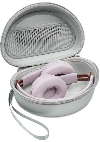 Hard Headphone Case for Beats Solo 4, Studio Pro, Solo 3, Studio 3, Solo 2,Over Ear Headphone Carrying Case with Storage Cable Bag Strap for Travel (Silver)