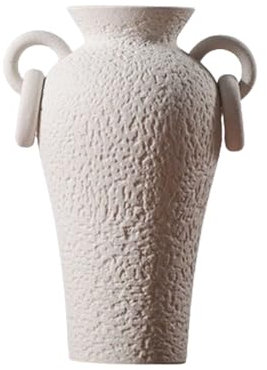 BAILEYU Weiße Keramik Vase Blume Krug Vase Vintage Keramik für Home Wohnzimmer Esstisch Bauernhof Büro Dekor,Skinny