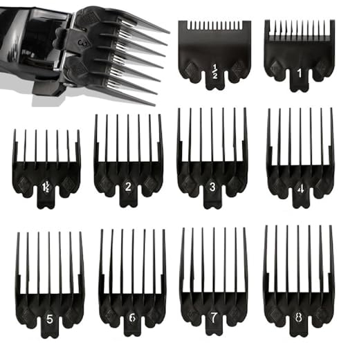 Haarschneider Aufsatz Set, Limit Kamm Ersatz für Haarschneider, Haarschneidemaschine Aufsätze, 10PCS Wahl Aufsätze Haar Clipper Guide Limit Kamm Aufschiebekämme für Schermaschine