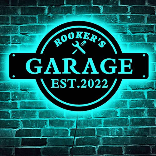 Panneau lumineux néon à LED personnalisé pour garage – Art mural en métal