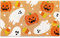 JarThenaAMCS Halloween Natural Coir Doormat Ghost Pumpkin Bat Candy Welcome Floor Mat Non-Slip Entrance Door Rugs for Indoor Outdoor Bathroom Porch Decor, 16.5 x 29 Inch
