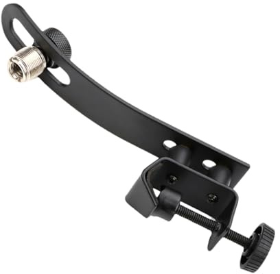 Parliky Adjustable Microphone Bracket for Drum Kit Phone Holder Radio Mic Secure Mounting Clamp Lightweight Design