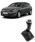 Rumplex Schaltknauf 5 Gang Schaltknüppel Schaltsack Schaltmanschette Schalthebel Abdeckung Schwarz Manuell PU Leder Kompatibel mit Opel Astra H 2005-2010