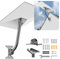 Starlink Gen 3 Halterung, Einstellbare Pole Montage Kit für Starlink Gen 3 Rohradapter, Kompatibel mit Gen3/V3 Starlink Standard Dish, Starlink Dachhalterung (Grau)