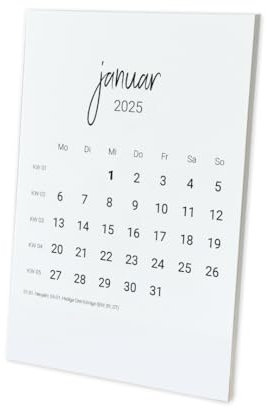 PuK Tischkalender 2026 Kalenderkarten | DIN A6 Monatsübersicht mit Feiertagen und Kalenderwochen | 12 Monatskarten Tischkalender Schreibtisch Terminkalender (nur Kalenderblätter)