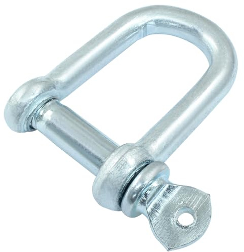 Cjueiom M14 D Ring Shackle | Industrial Carbon Steel, Screw Pin, Anchor, Towing, Construction, Hauling, Rigging, Machinery, Cargo Securing