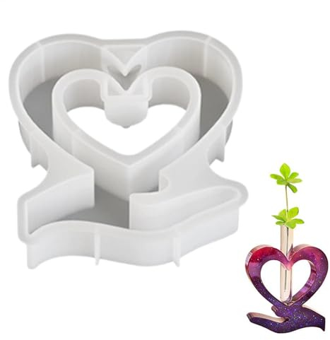 Vase Tube Resin Molds, Vase Resin Moulds ​Silicone Epoxy Mold, Test Tube Flower Vase Resin Mould for Hydroponic Plants/Flowers Decoration