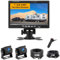 ANDUBEST Kit telecamera posteriore con monitor LCD da 7 2 telecamere HD risoluzione IP68 impermeabile visione notturna a colori per camion/rimorchio/autobus/furgone/agricoltura e trasporto pesante