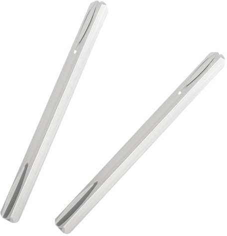 Silkwish Pack of 2 square spindle 8 mm x 150 mm for door handles - steel square for handle set door handle long plate BB/PZ - spindle bar replacement for door handle, mortise lock front door - silver