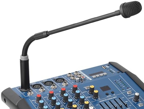 XUMIUZIY Micrófono de Cuello de Cisne, Micrófono Dinámico con Cable XLR Profesional para Mezclador de Audio, Micrófono de DJ en Miniatura para Aplicaciones Vocales Bar de la Sala de