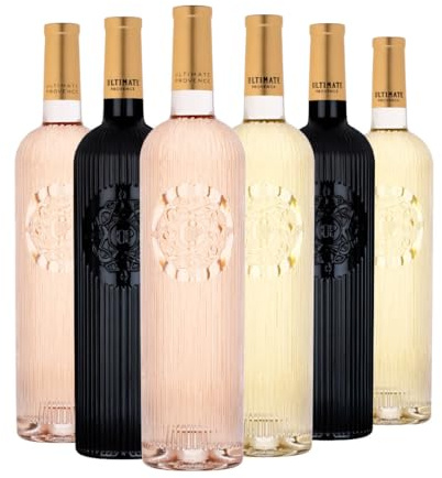 Ultimate Provence - Rosé x2, White x2 and Red Wine x2 Côtes de Provence AOP - Ultimate Provence Wine Gift Set Mixed Wine Collection - Vegan - Perfect for Celebrations - Case of 6 x 75cl Bottle
