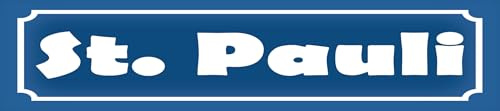 vianmo Blechschild 10x46 cm St. Pauli Deko Geschenk Schild