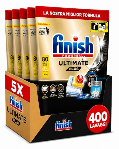 Finish Ultimate PLUS Pastiglie Lavastoviglie al Limone (400 capsule)