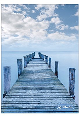 Herlitz Kladde / Notizbuch / DIN A5 / 96 Blatt / kariert / Walking Blue