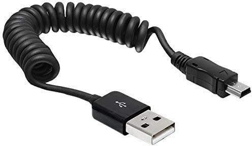 2x Delock USB 2.0 Typ A auf mini B Spiral Kabel (bis 60 cm)