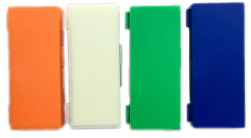 50-Place Microslide Slide Microscope Box Colors, Blue, Green, Orange, White(Pack of 4)