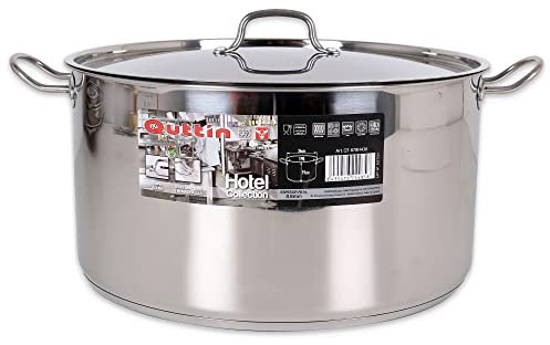 Hotel Olla + Tapa Acero Ind 19L/36Cm/0.8mm, 18 kg, Stainless Steel, Plateado