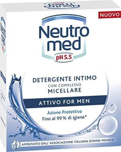 6 X NEUTROMED DETERGENTE INTIMO CON COMPLESSO MICELLARE ATTIVO FOR MEN PH 5.5 200 ML
