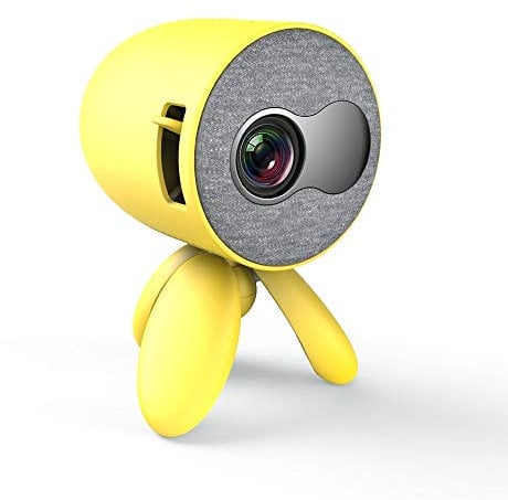 Zhangl LED Projector YG220 Children Projector Mini LED Portable Home Speaker Projector (White) LED Projector (Color : Yellow)