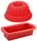 INTVN 2pcs Silikon Backform, Kuchenform, Silikonbackform, Tortenformen, Gugelhupfform, Muffinform, Besondere Backform für Küche, Torte, Brot, Backen, Pudding- Rose Form