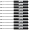 PQY 10pcs Mini Tops And Pocket Clips Pocket Screwdriver Strong Magnetic Slotted Screwdriver (black)