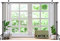 LYWYGG 7x5FT Fenster Foto Hintergrund Wand für Büro, Studio, Videokonferenz, Fotografie, Outdoor-Landschaft, Home Office, Dekoration, Freunde Party CP-310 Mehrfarbig