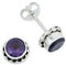 Ohrstecker 925 Silber Amethyst lila Stein Edelstein Ohrringe echt Silber Damen Sterling Silber Stecker Geschenk(MOS-024-51)